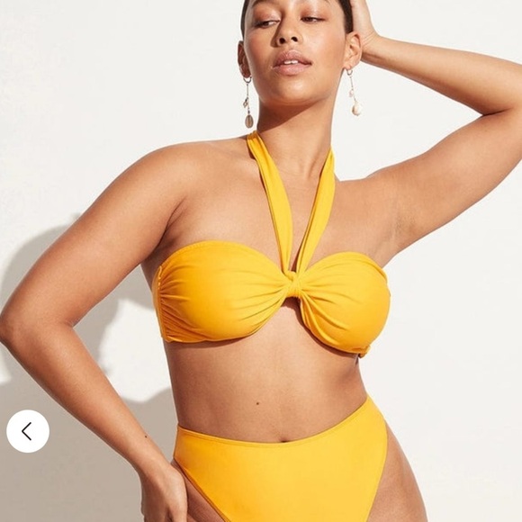 Faithfull The Brand Large US 8 Locales Bikini Top Halter Bandeau Handmade - Picture 8 of 14